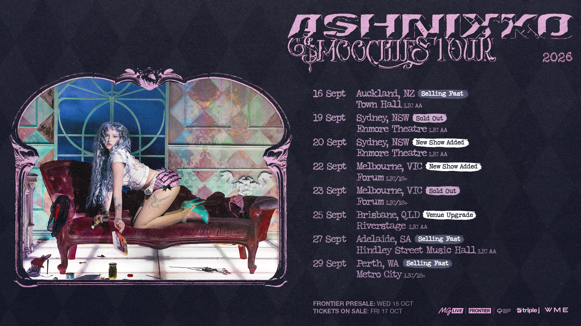 Ashnikko announces Smoochies tour for New Zealand & Australia