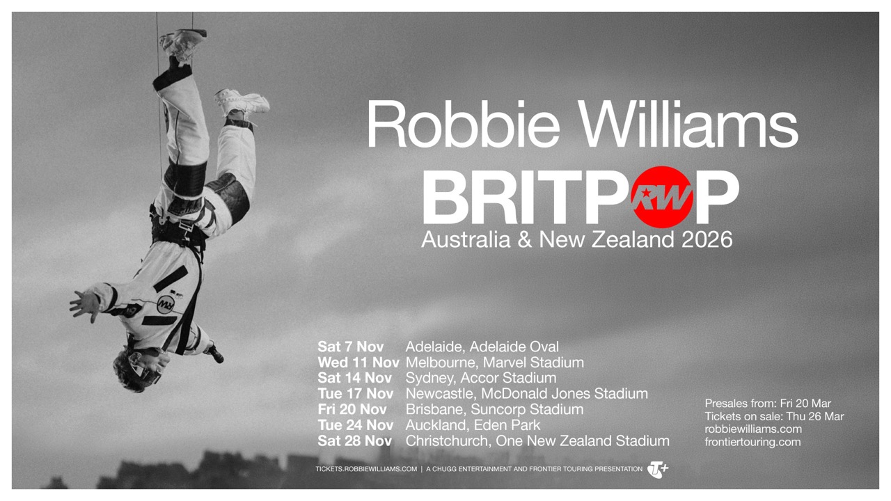 Robbie Williams heads back Down Under with Britpop World Tour
