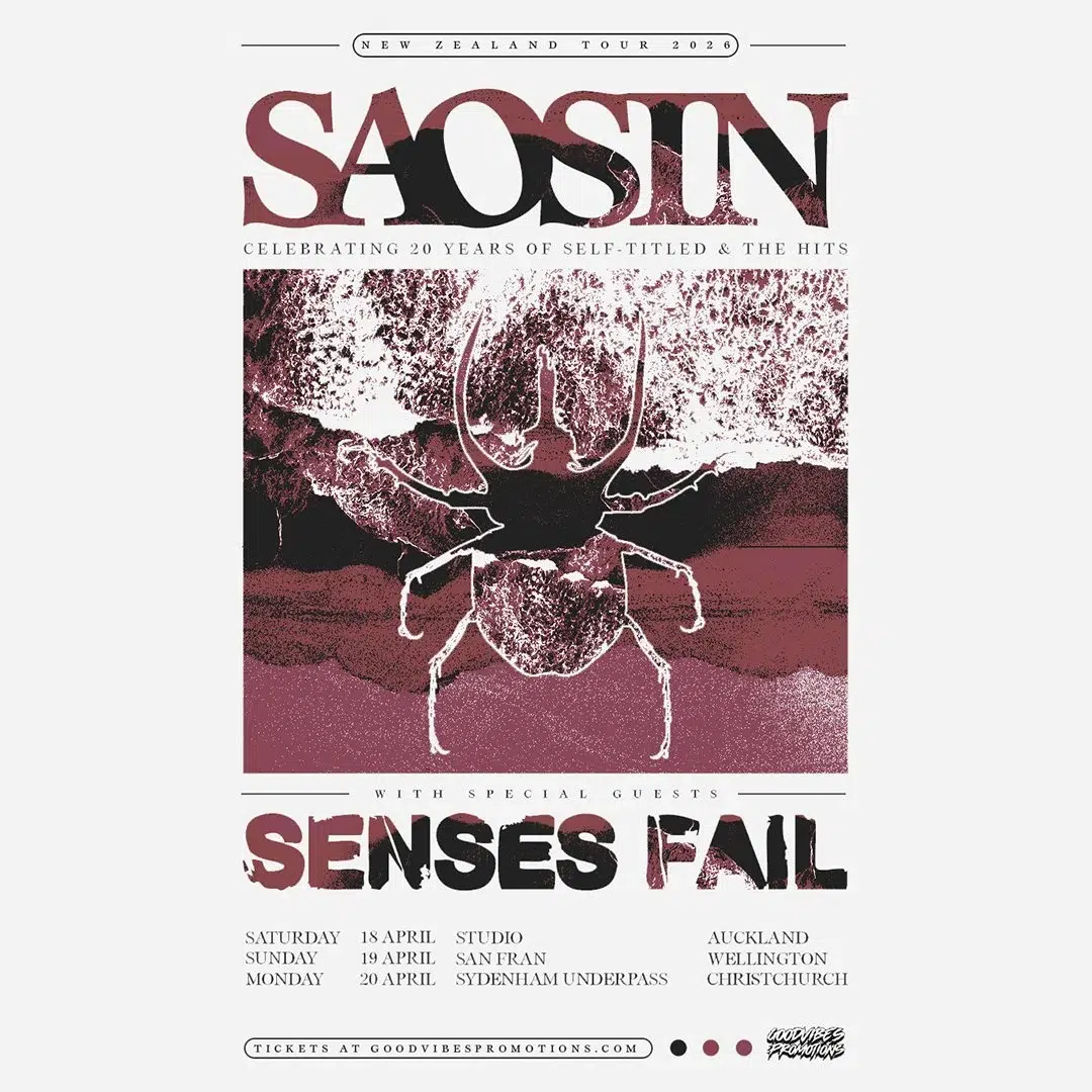Saosin return to New Zealand this April with special guests Senses Fail