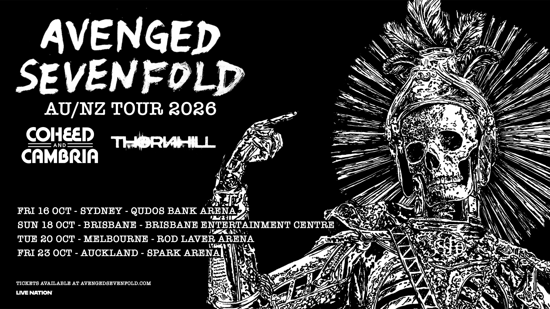 Avenged Sevenfold announces epic return to NZ and Australia