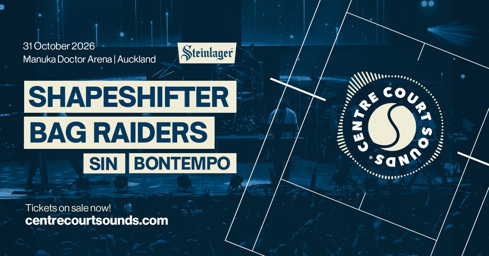 Steinlager Centre Court Sounds serves up kiwi icons Shapeshifter as new Headliner