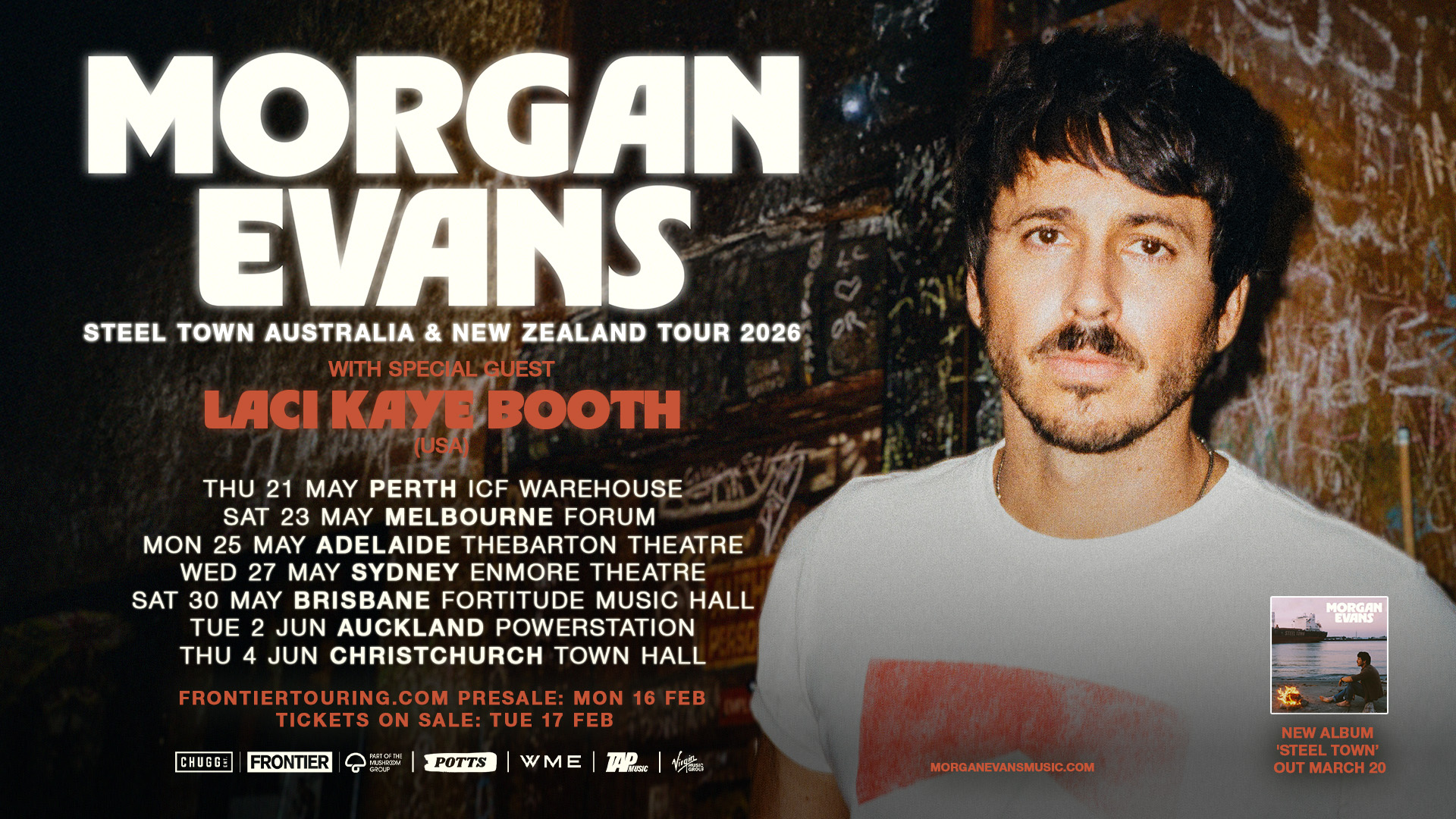 Morgan Evans brings Steel Town Tour down under