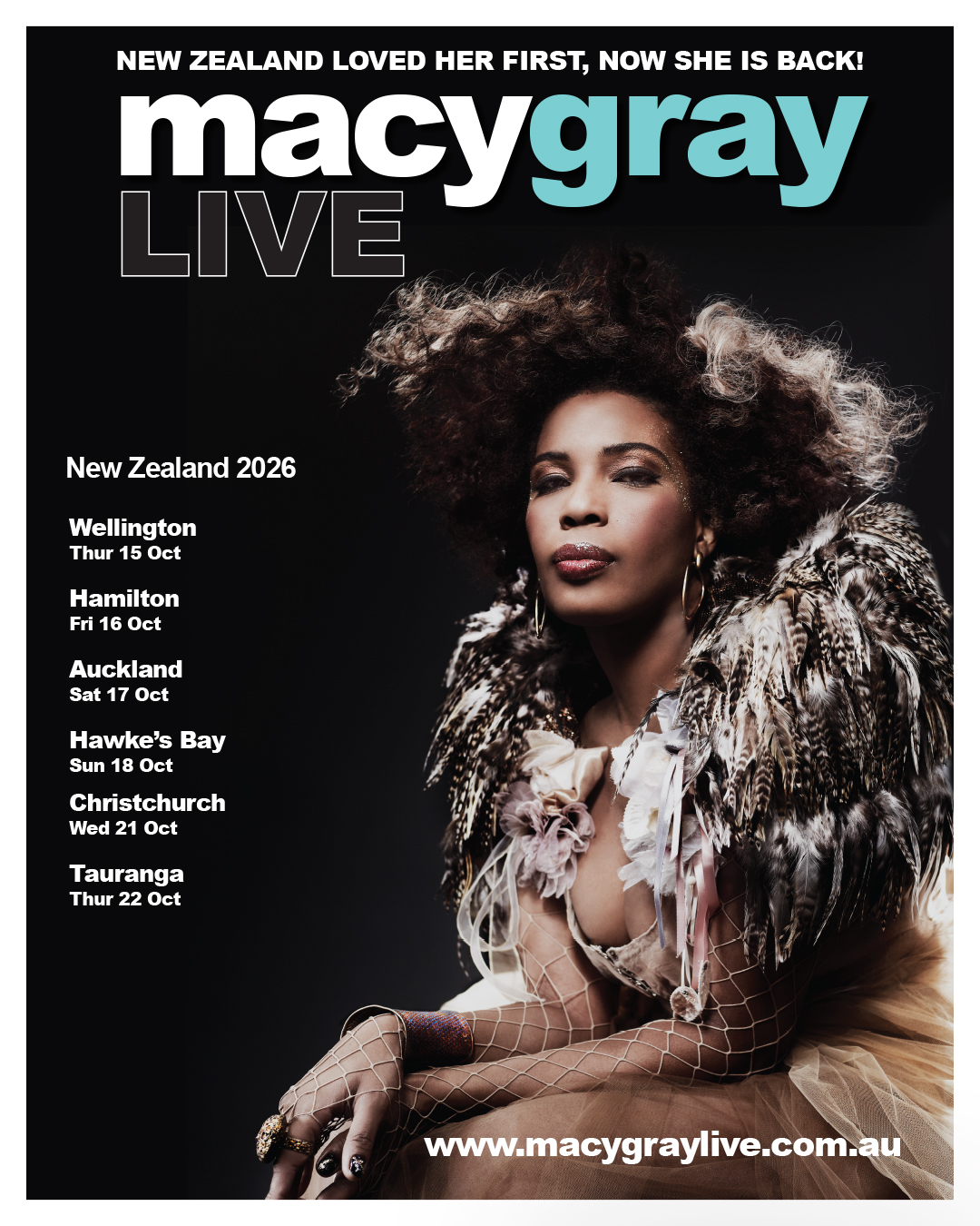 Macy Gray returns to NZ for six date tour
