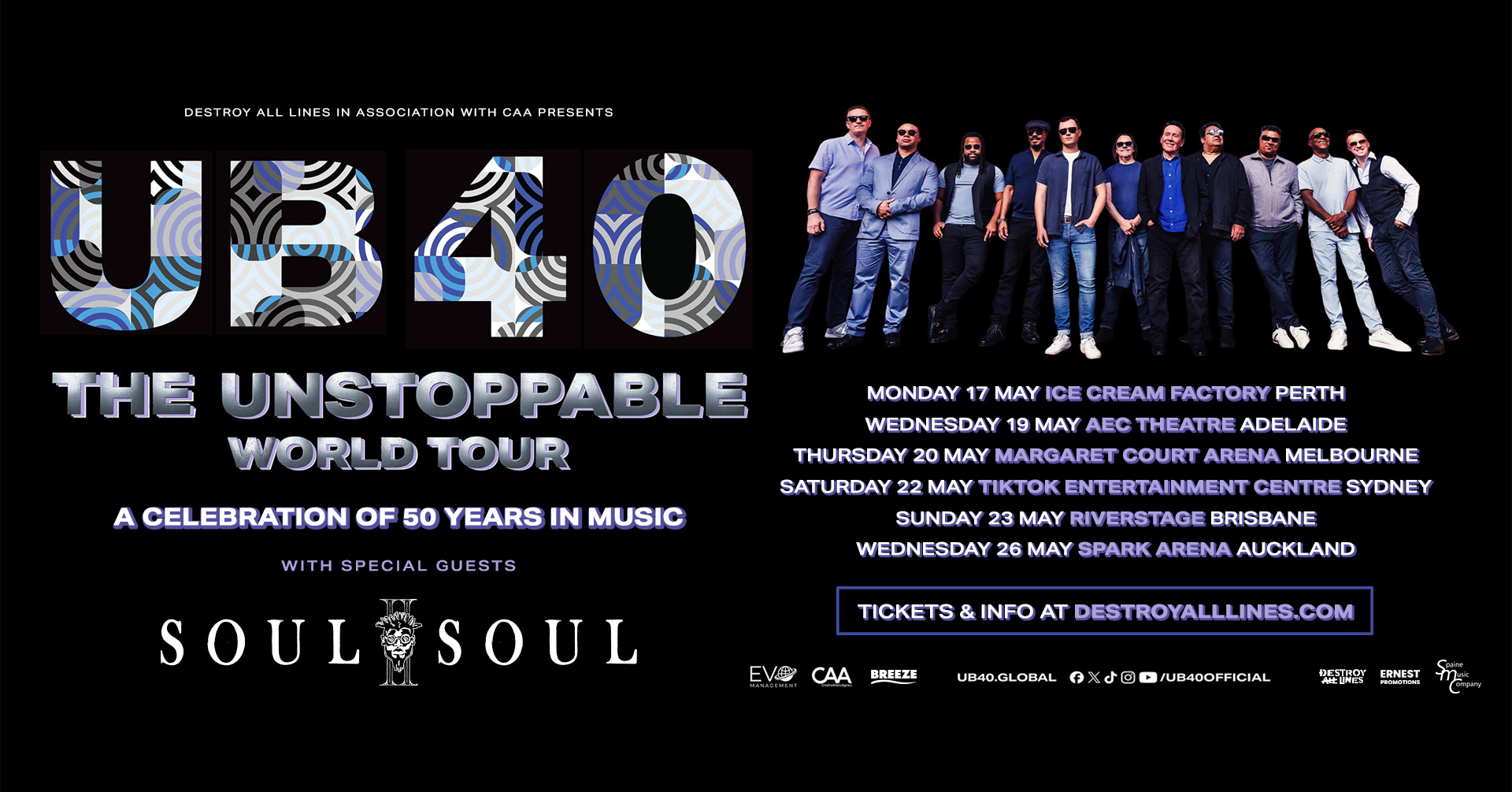 UB40 return to NZ and Australia