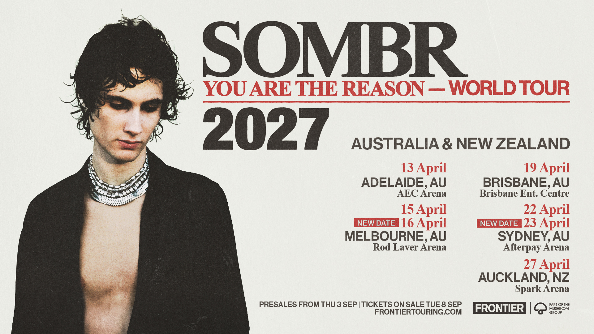 Sombr announces anticipated return to Australia & New Zealand