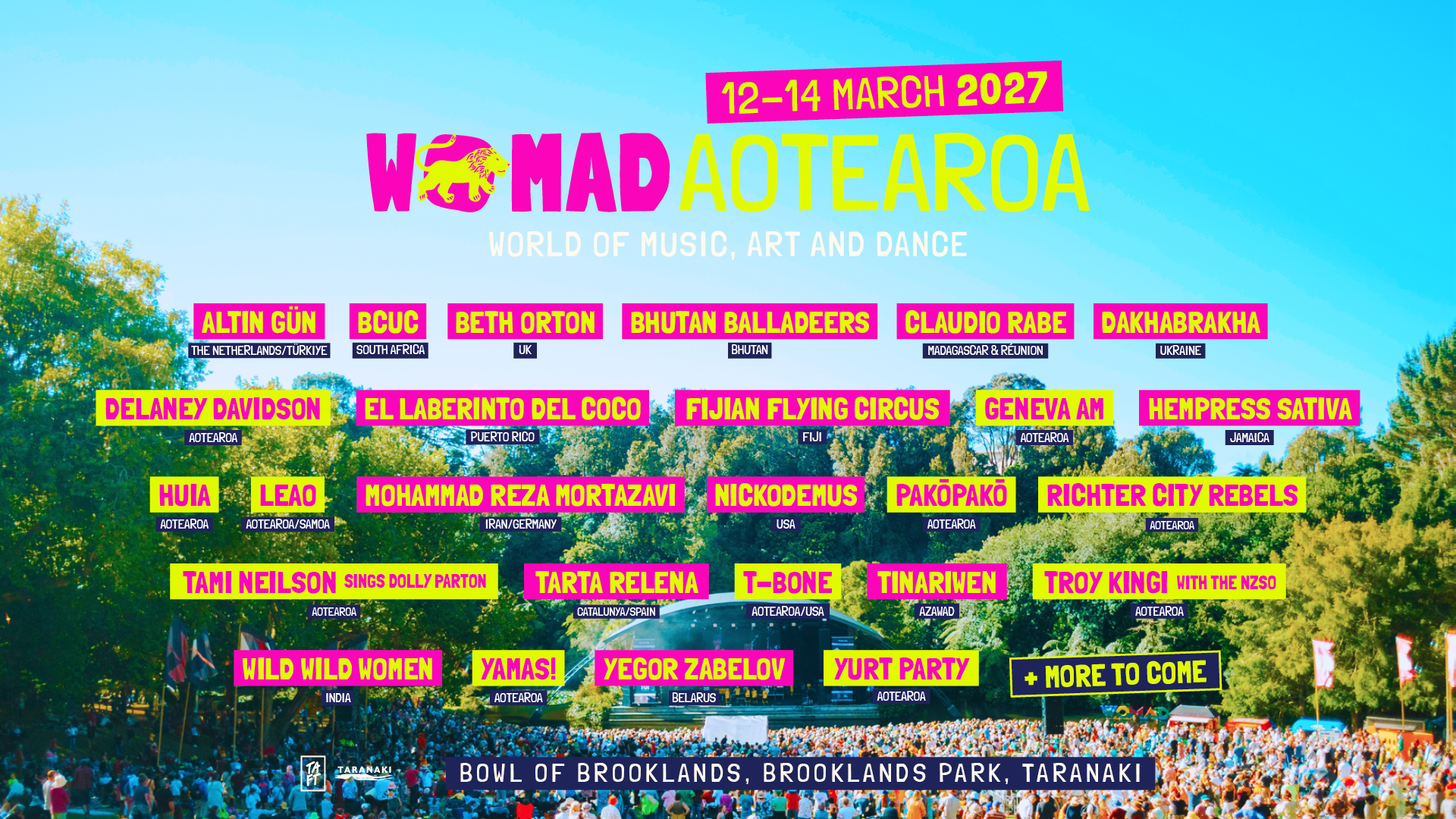 WOMAD Aotearoa 2027 expands its global lineup